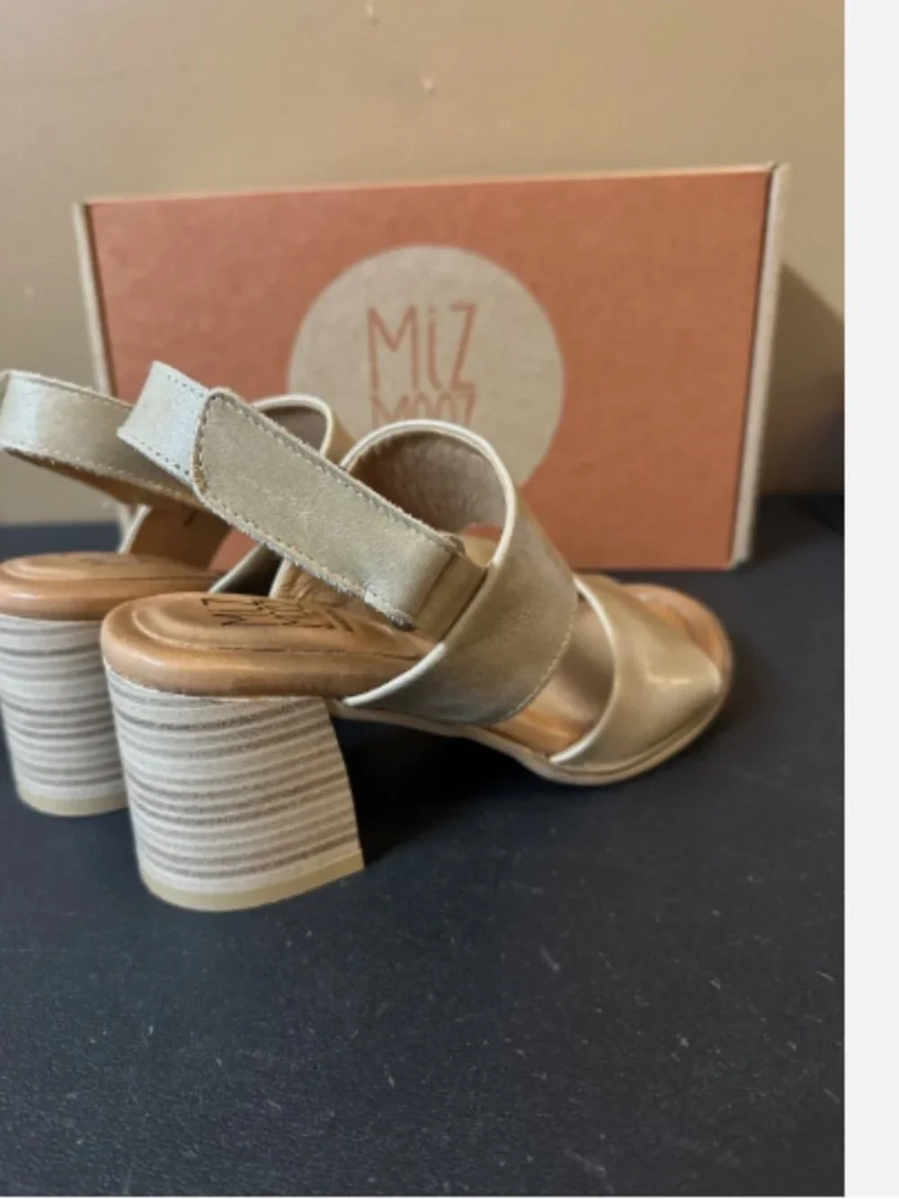 Miz Mooz Leather Adjustable Heeled Sandals-Rorie-Taupe-EU 37 (US 6.5-7)-A684748
